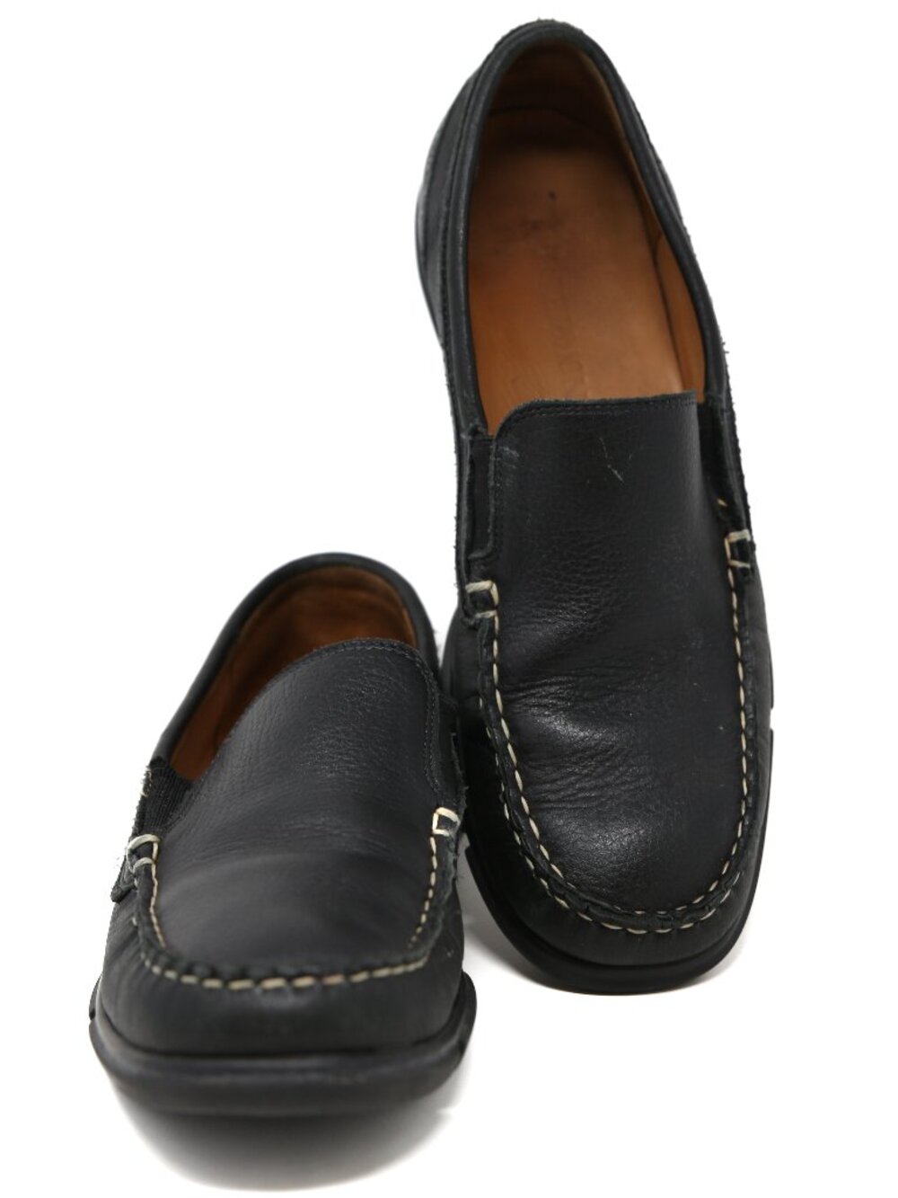Allen Edmonds Miles Shoes Mens Size 9 D Black Leather Venetian Loafers Slip-On